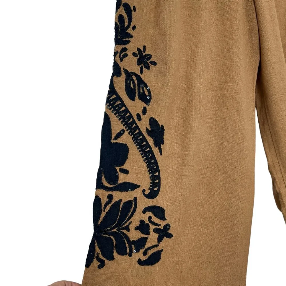 Soft Surroundings oversized women's relaxed tassels capris size XS - Picture 3 of 7